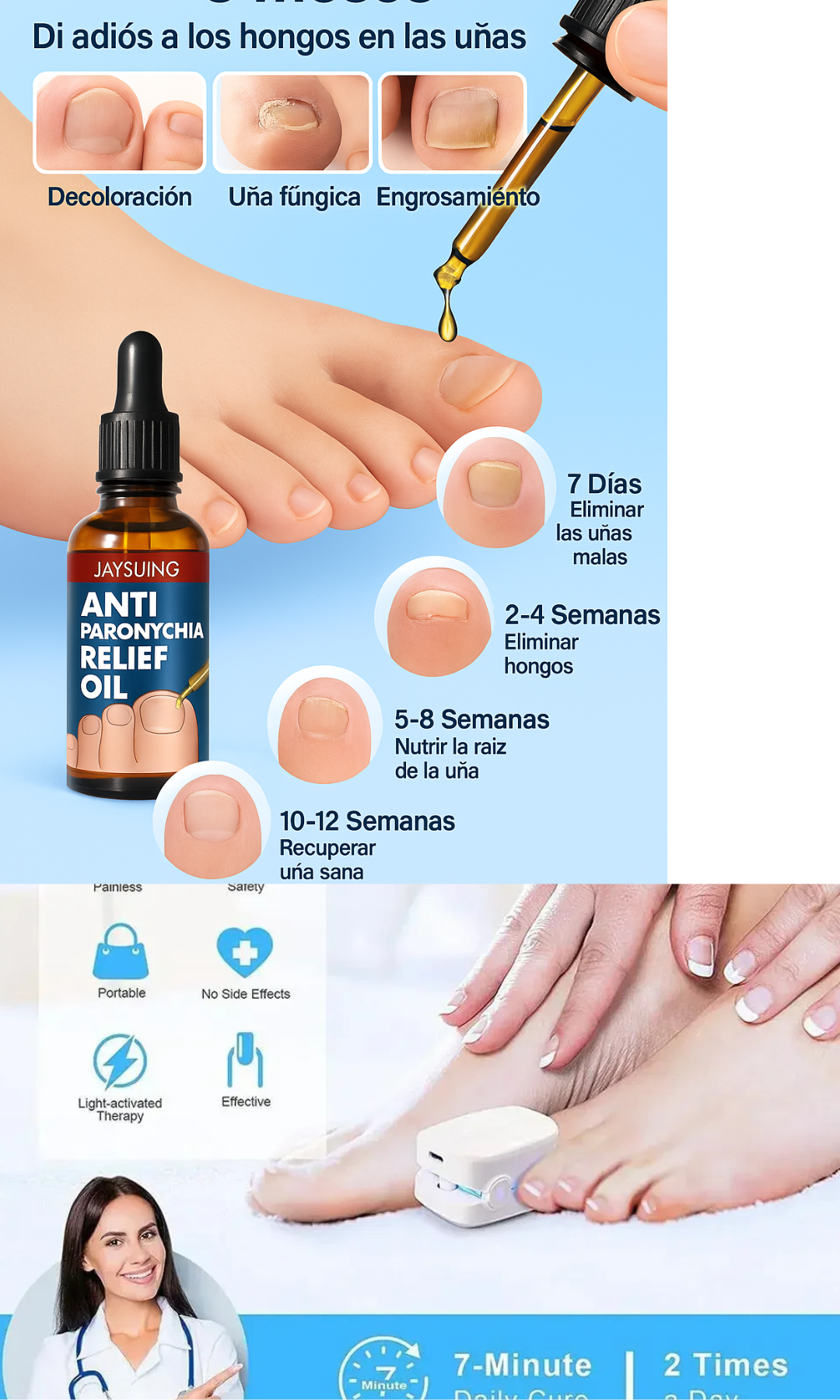 Restaurador de uñas con hongos
