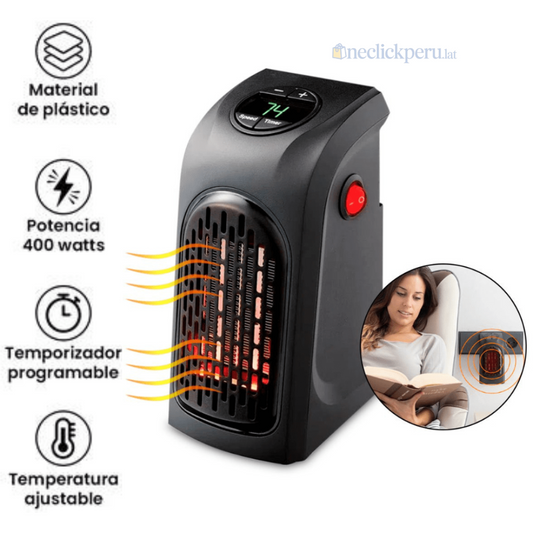 MINI CALEFACTOR PORTATIL CON PANTALLA LED