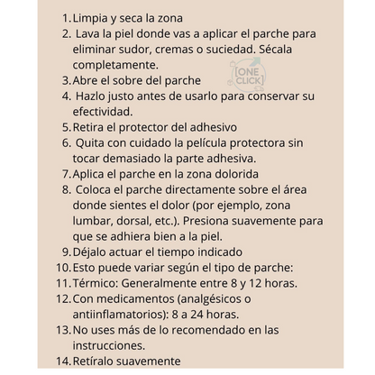PARCHES ADHESIVOS PARA EL DOLOR DE ESPALDA